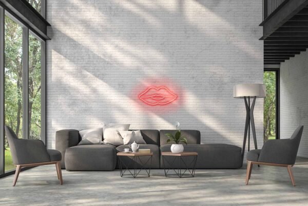 LED neono iškaba „LŪPOS“