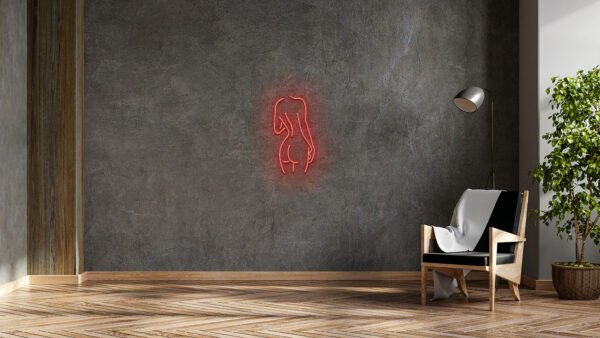 LED neoninė iškaba "NUOGOS MERGINOS SILUETAS" - Image 2