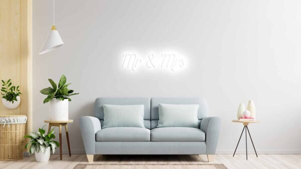 LED neoninė iškaba "MR & MRS" - Image 3
