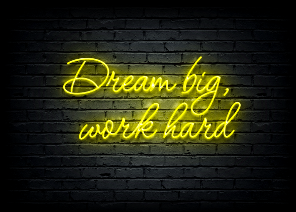 Led neono iškaba "Dream big, work hard" - Image 2