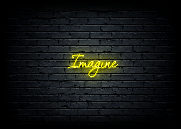 Led neono iškaba "Imagine"