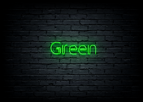 Led neono iškaba "Green"