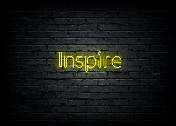 Led neono iškaba "Inspire"