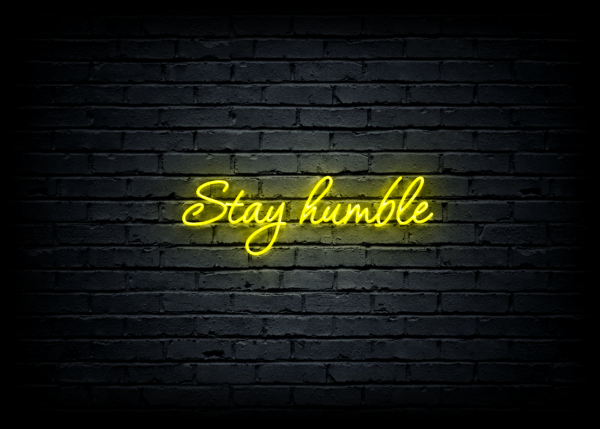 Led neono iškaba "Stay humble"