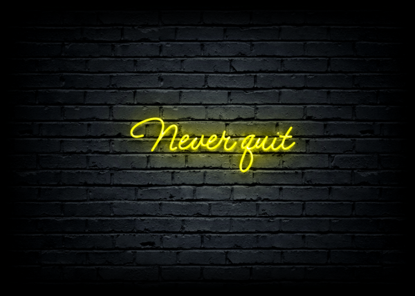 Led neoninė iškaba "Never quit" - Image 3