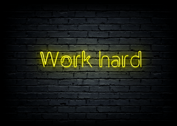 Led neono iškaba "Work hard" - Image 2