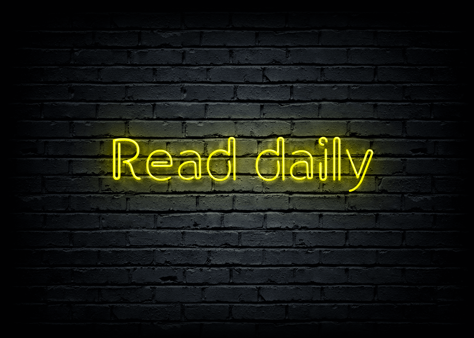 Led neoninė iškaba "Read daily"