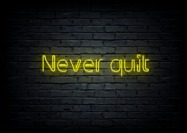 Led neoninė iškaba "Never quit" - Image 2