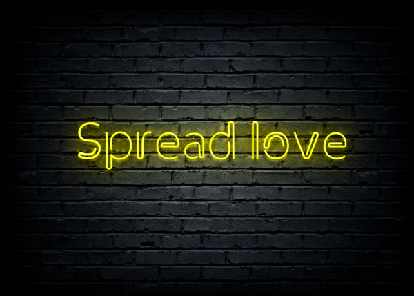 Led neoninė iškaba "Spread love" - Image 2