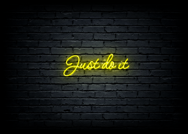 Led neono iškaba "Just do it"