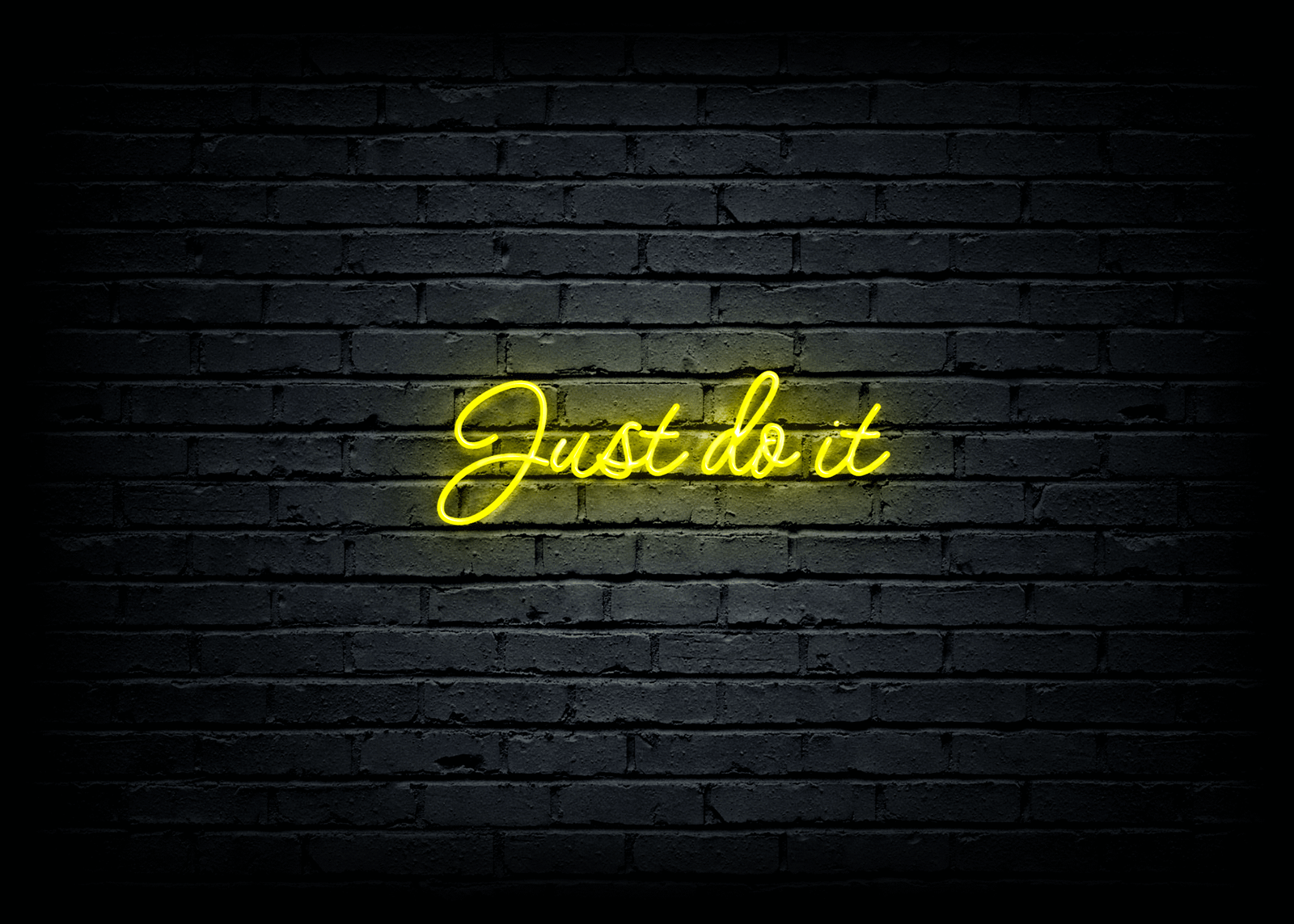 Led neoninis užrašas "Just do it"