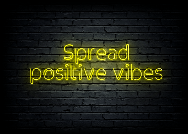 Led neono iškaba "Spread positive vibes" - Image 2