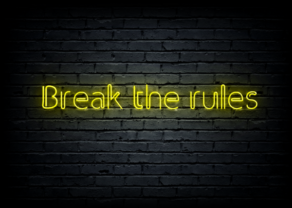 Led neono iškaba "Break the rules" - Image 2