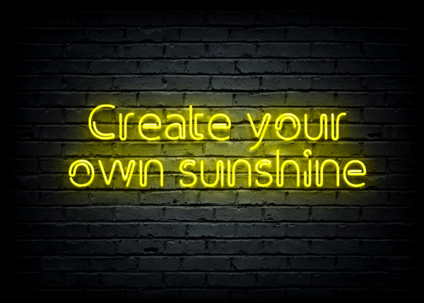 Led neono iškaba  "Create your own sunshine" - Image 2