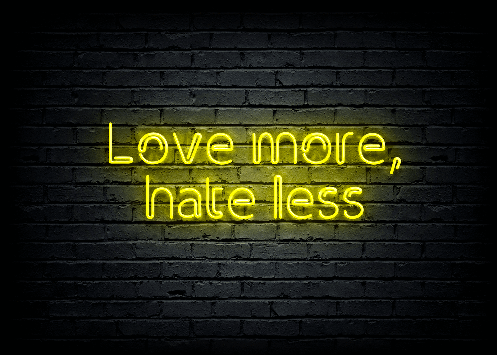 Led neoninė iškaba "Love more, hate less" - Image 3
