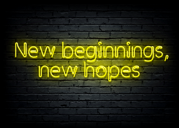 Led neono iškaba "New beginnings, new hopes" - Image 2