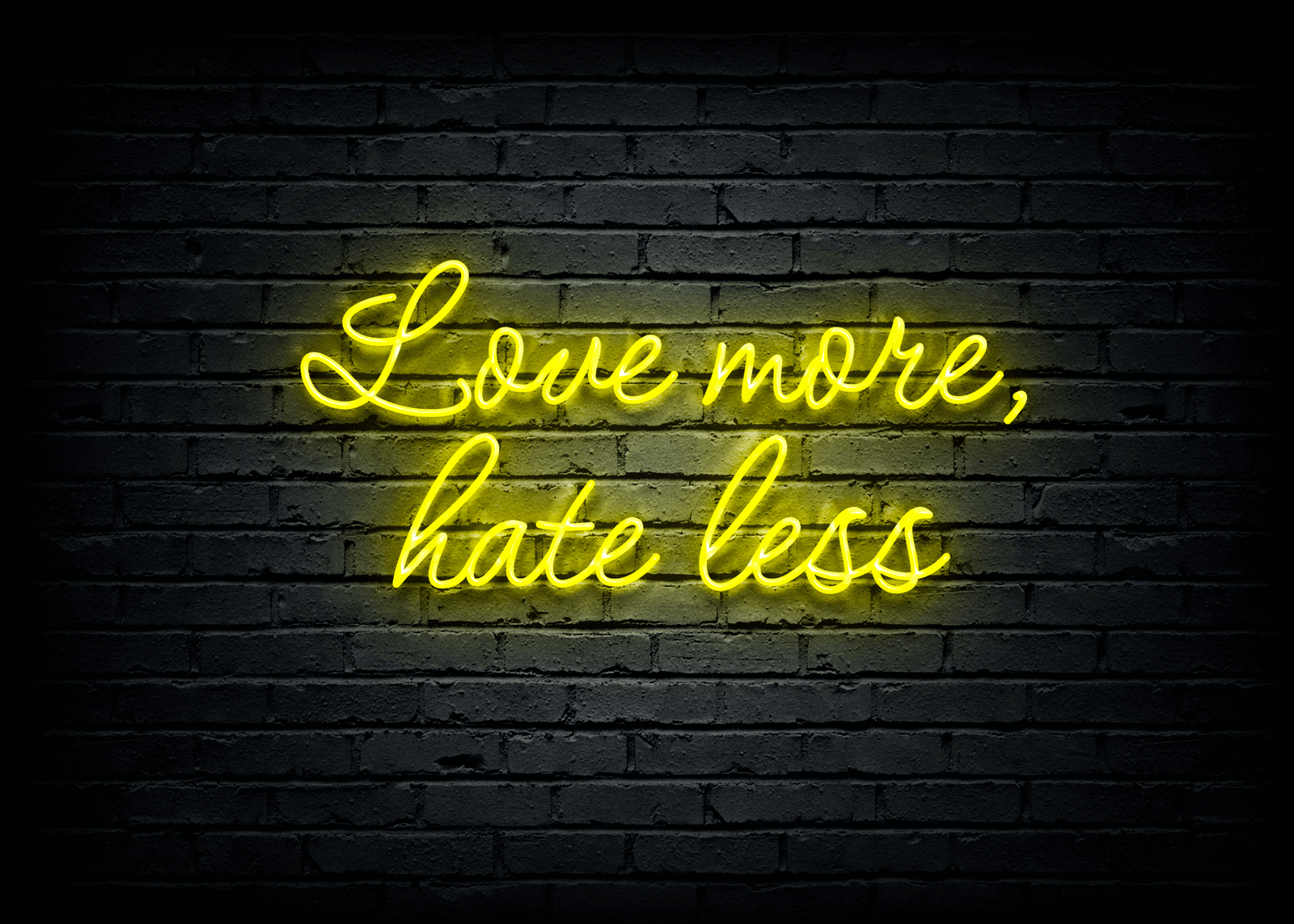 Led neoninė iškaba "Love more, hate less" - Image 2