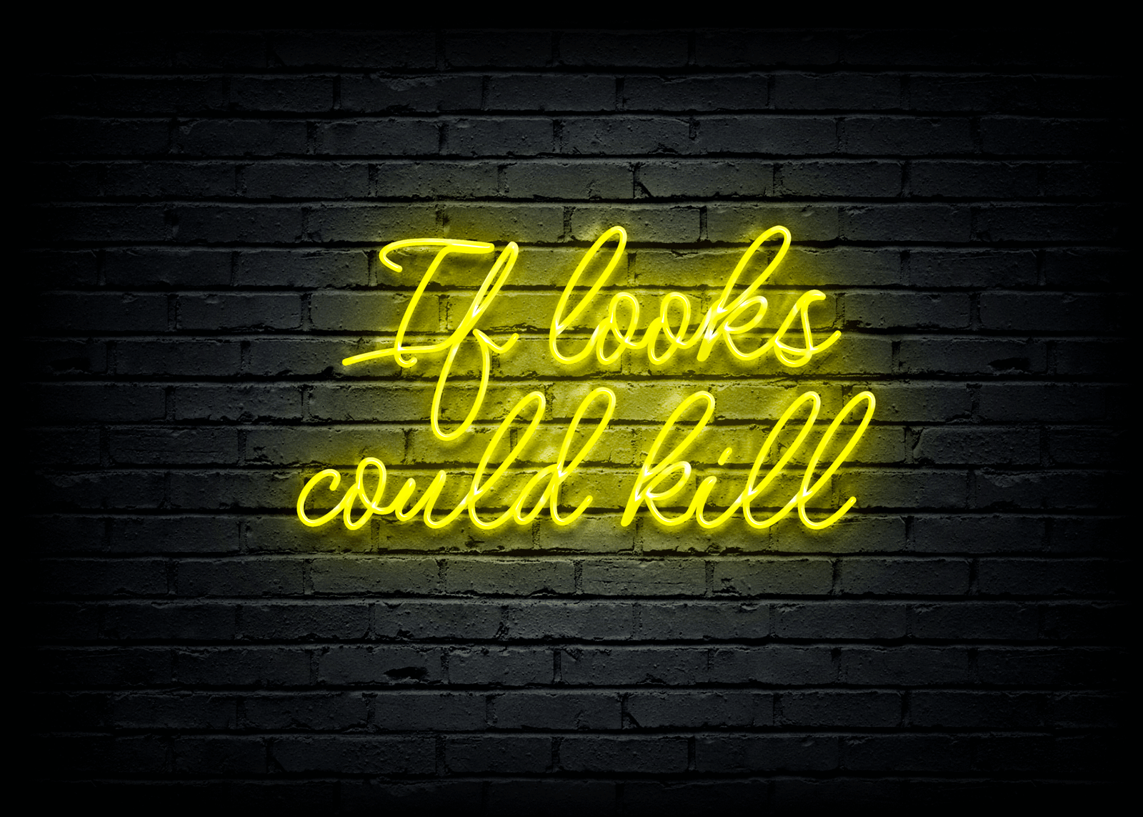 Led neoninė iškaba “If looks could kill”