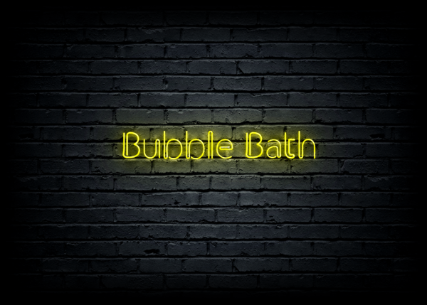 Led neono iškaba "Bubble Bath"