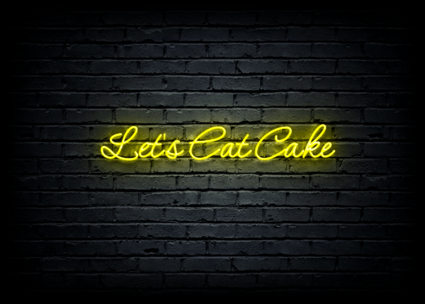 Led neoninė iškaba "Let's Eat Cake"