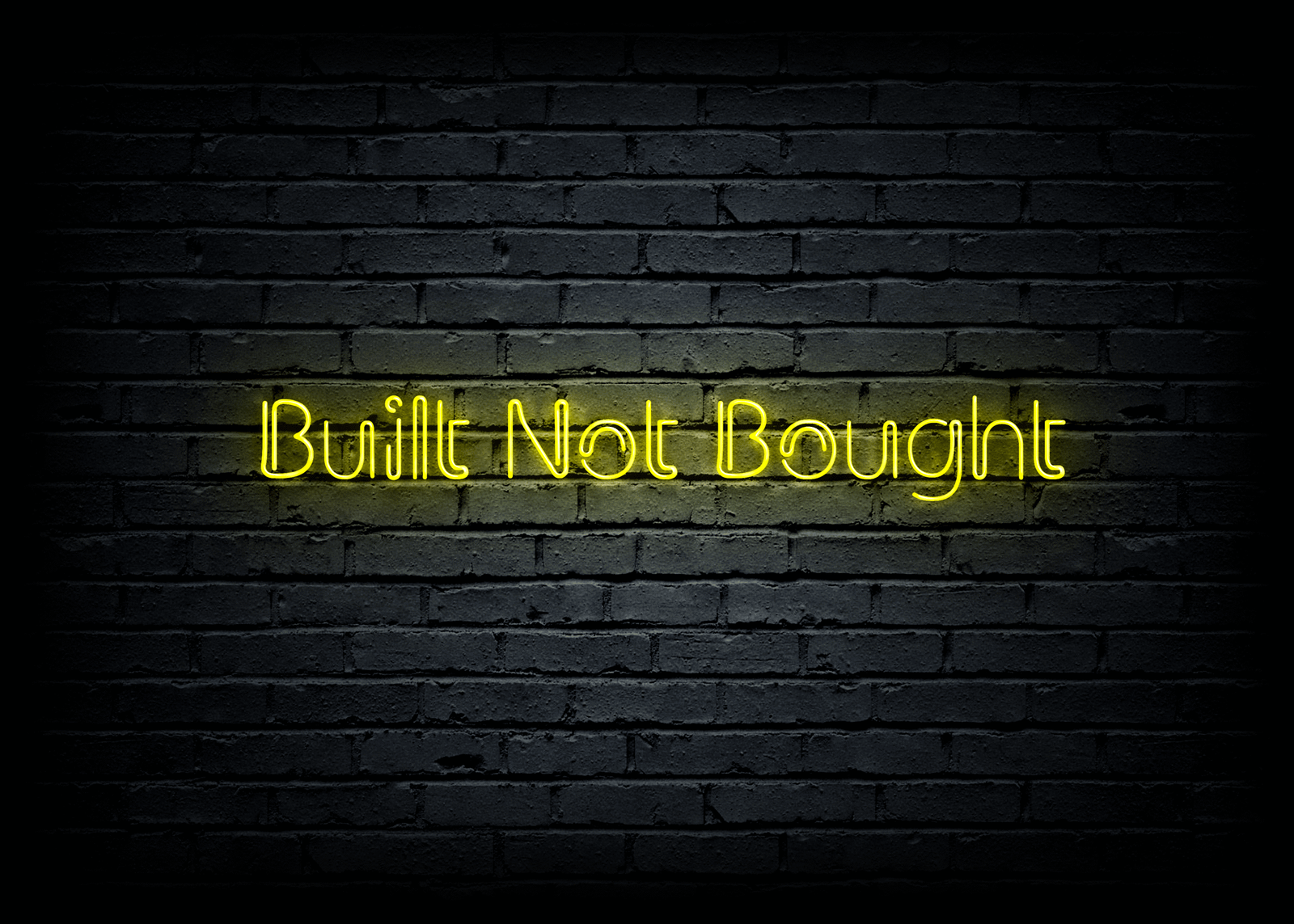 Led neoninis užrašas "Built Not Bought" - Image 2