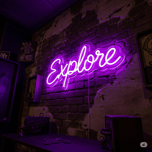 Led neoninė iškaba "Explore"