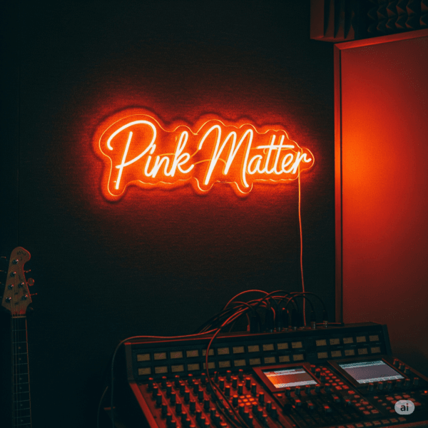 Led neoninis užrašas “Pink matter”