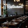 LED neono užrašas "Restaurant"