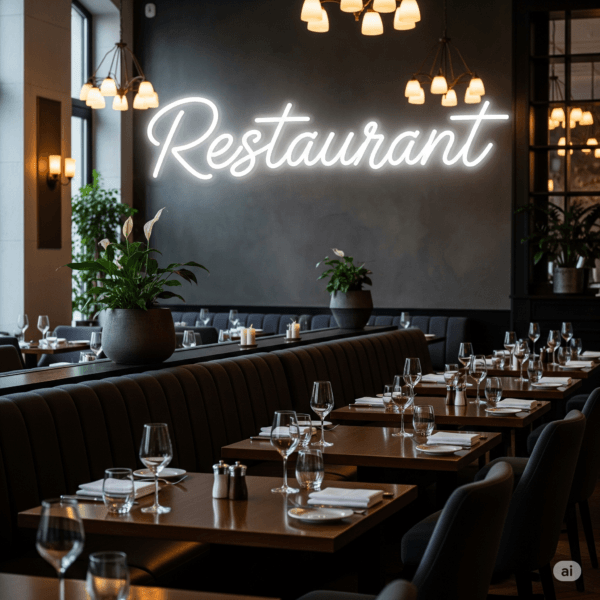 LED neono užrašas "Restaurant"