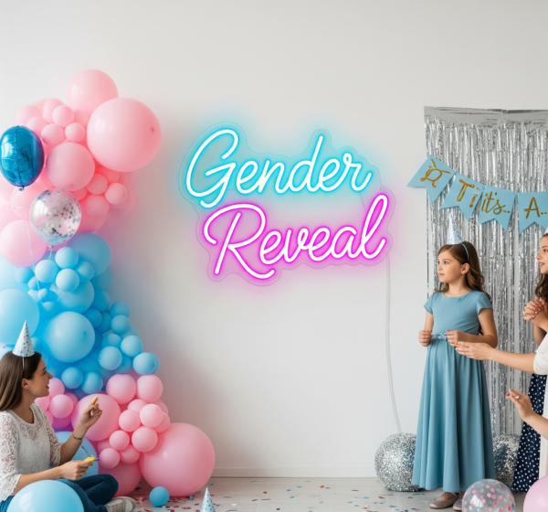 Led neonas "Gender reveal"
