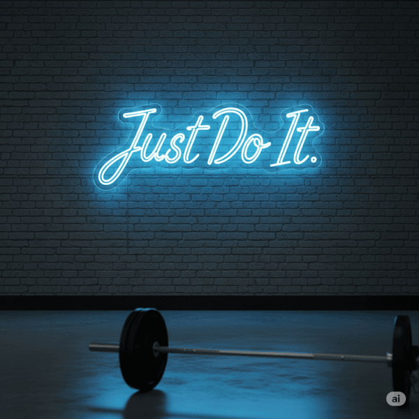 Led neoninis užrašas "Just do it"