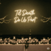 Led neono užrašas "Til Death Do Us Part"