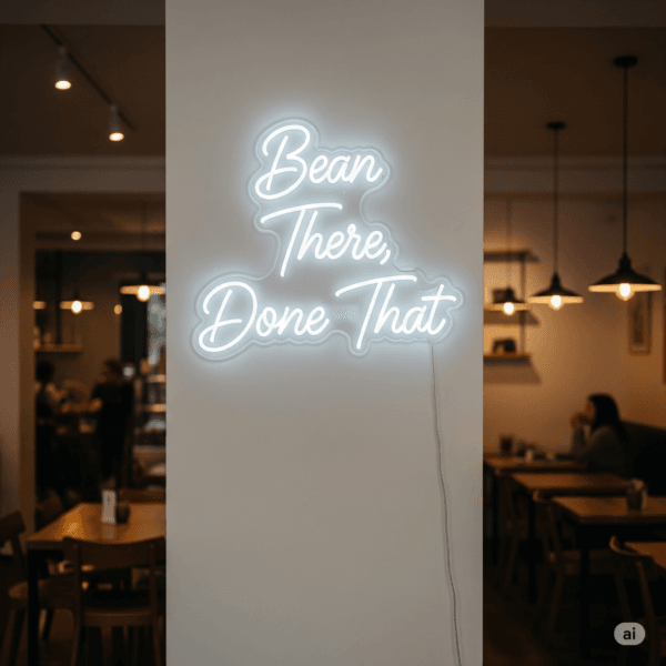 LED neoninė iškaba "Bean There, Done That"