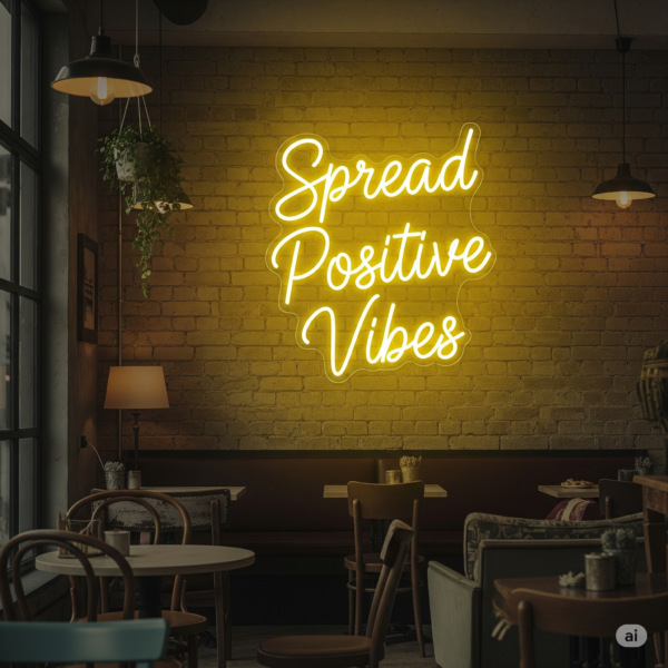Led neoninė iškaba "Spread positive vibes"