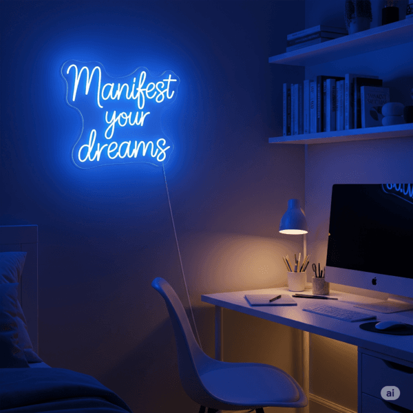 Led neoninė iškaba "Manifest your dreams"
