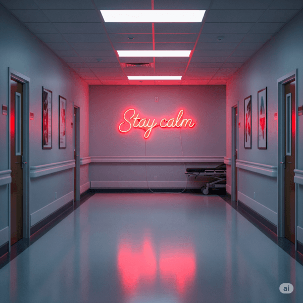 Led neoninė iškaba "Stay calm"