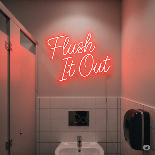 Led neoninė iškaba "Flush It Out"