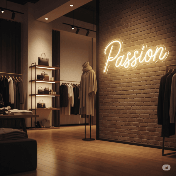 Led neono užrašas "Passion"