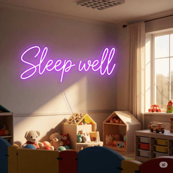 Led neoninė iškaba "Sleep well"