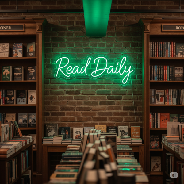 Led neoninė iškaba "Read daily"