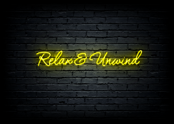 Led neono iškaba "Relax & Unwind" - Image 2