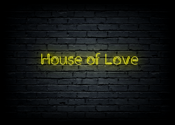 Led neono iškaba "House of Love"