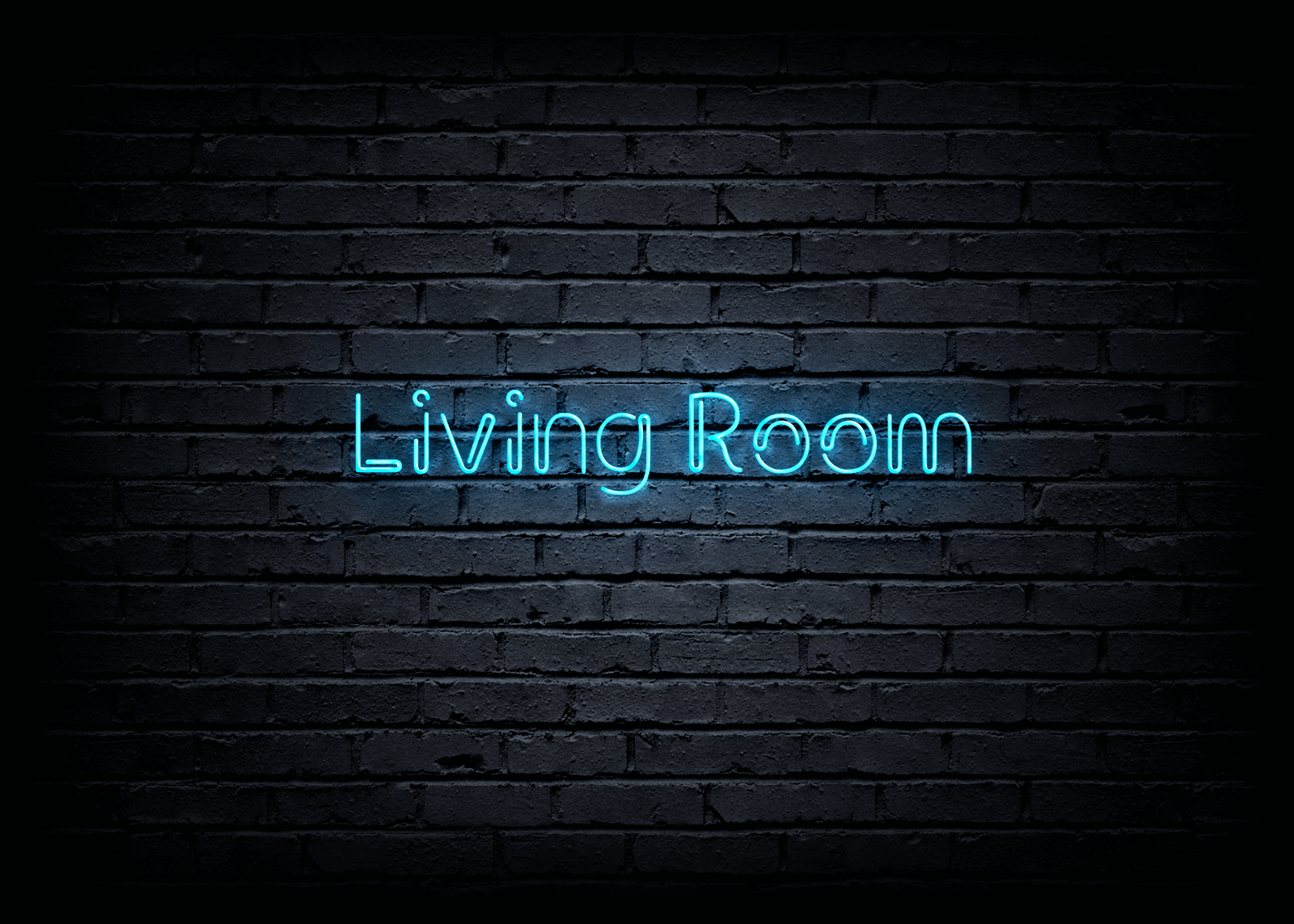 Led neoninis tekstas "Living Room"