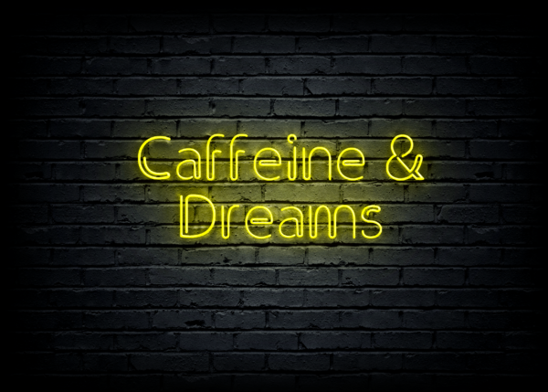 Led neono iškaba "Caffeine & Dreams" - Image 2