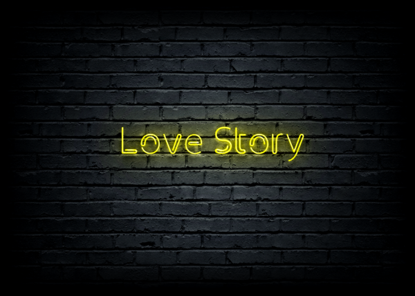 Led neono iškaba "Love Story"