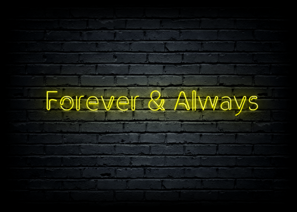 Led neono iškaba "Forever & Always"