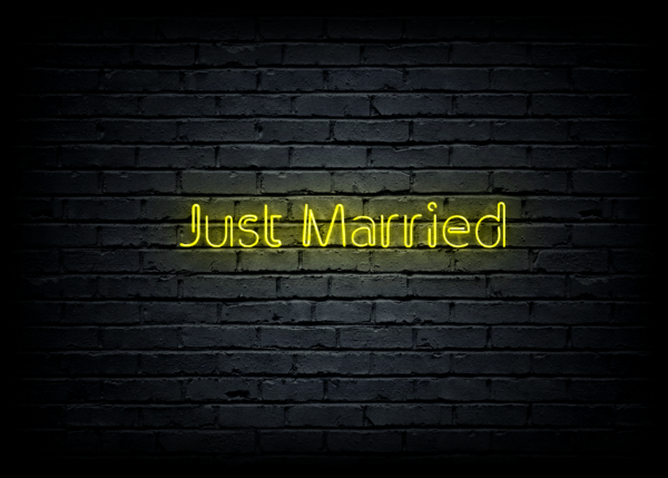 Led neono iškaba "Just Married"