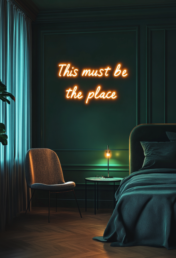Led neoninė iškaba "This must be the place"