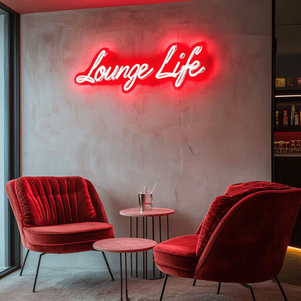 Led neoninė iškaba "Lounge Life"