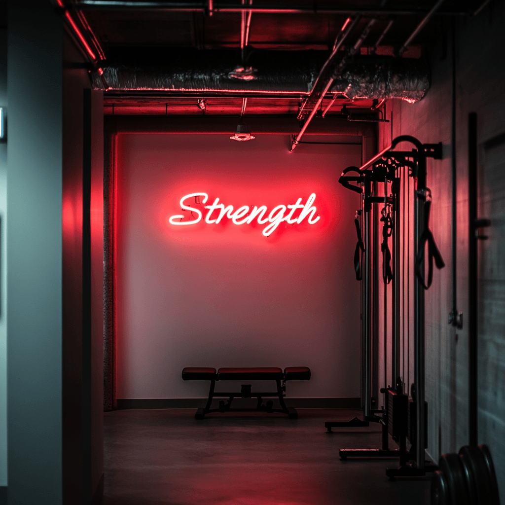 Led neoninė iškaba "Strength"